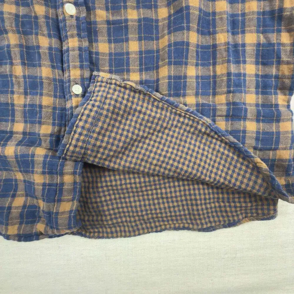 Banana Republic Untucked Standard Fit Plaid Shirt XL.